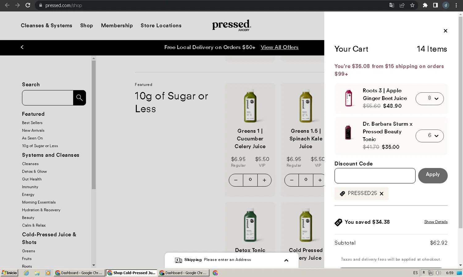 How to apply Pressed Juicery coupon code
